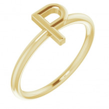 14K Yellow Initial P Ring - 51895192P