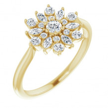 14K Yellow 1/2 CTW Diamond Vintage-Inspired Ring - 123944601P