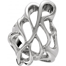 14K White Freeform Ring - 550637114P