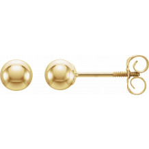 14K Yellow 4 mm Ball Stud Earrings - 1912412434000P