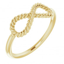 14K Yellow Infinity-Inspired Rope Ring - 51724102P