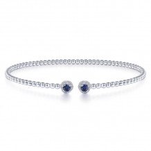 Gabriel & Co. 14k White Gold Bujukan Gemstone & Diamond Bangle Bracelet - BG4122-65W45SA