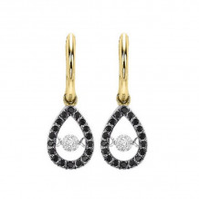 Gems One 14KT Yellow Gold & Diamond Rhythm Of Love Fashion Earrings  - 1/5 ctw - ROL1024-4YCBLK