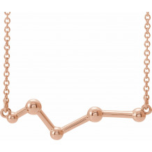 14K Rose Constellation Bar 18 Necklace - 86901607P