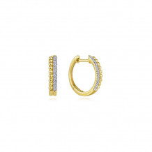 Gabriel & Co. 14k Yellow Gold Bujukan Diamond Huggie Earrings - EG13584Y45JJ