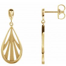 14K Yellow Geometric Dangle Earrings - 87074601P