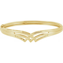 14K Yellow Hinged Bangle Bracelet - BRC323531P