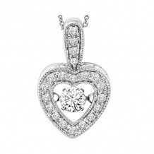 Gems One 14KT White Gold & Diamond Rhythm Of Love Neckwear Pendant  - 1/3 ctw - ROL1084-4WC