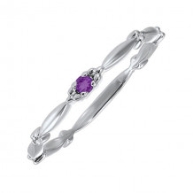 Gems One 10Kt White Gold Amethyst (1/20 Ctw) Ring - RG72936-1WNM