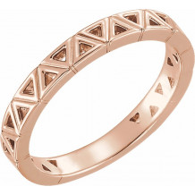 14K Rose Stackable Geometric Ring - 51711103P