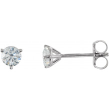 14K White 1/2 CTW Diamond Stud Earrings - 6623360090P