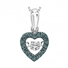 Gems One 10KT White Gold & Diamond Rhythm Of Love Neckwear Pendant   - 1/5 ctw - ROL1021-1WCBL