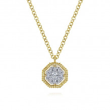 Gabriel & Co. 14k Yellow Gold Contemporary Diamond Necklace - NK5946Y45JJ