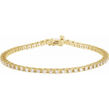 14K Yellow 2 1/4 CTW Diamond Line 7 1/4 Line Bracelet - 6739760002P