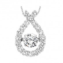 Gems One 14KT White Gold & Diamond Rhythm Of Love Neckwear Pendant   - 2 ctw - ROL1142-4WC