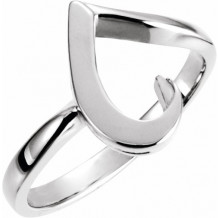 14K White Freeform Ring - 558267956P