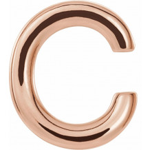 14K Rose Single Initial C Earring - 86800115P