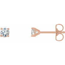 14K Rose 1/5 CTW Diamond 4-Prong Cocktail-Style Earrings - 297626098P