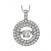 Gems One 14KT White Gold & Diamond Rhythm Of Love Neckwear Pendant   - 1/2 ctw - ROL1032-4WC