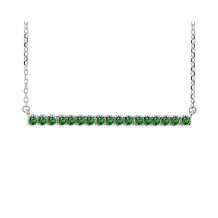 Gems One 14Kt White Gold Emerald (1/5 Ctw) Pendant - PD31854-4WNE
