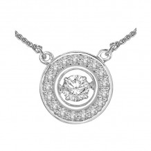 Gems One 14KT White Gold & Diamond Rhythm Of Love Neckwear Pendant  - 1 ctw - ROL1070-4WC