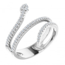 14K White 1/3 CTW Diamond Snake Ring - 123084600P