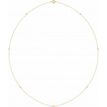 14K Yellow 1/4 CTW Diamond 7-Station 24 Necklace - 6857760031P