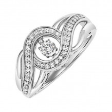 Gems One 10KT White Gold & Diamond Rhythm Of Love Fashion Ring  - 1/4 ctw - ROL1178-1WC