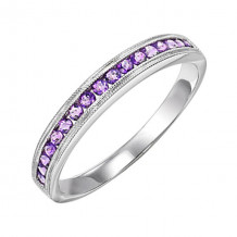 Gems One 10Kt White Gold Amethyst (1/3 Ctw) Ring - FR1220-1W