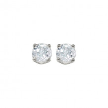 Gems One 14Kt White Gold White Topaz (1 Ctw) Earring - EWR50-4W