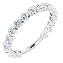 14K White 1 1/6 CTW Diamond Anniversary Band - 123013605P