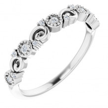 14K White .08 CTW Diamond Anniversary Band - 123704600P