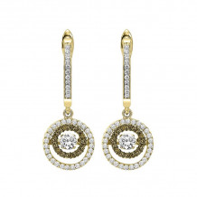 Gems One 14KT Yellow Gold & Diamond Rhythm Of Love Fashion Earrings   - 1/2 ctw - ROL2013-4YCBL