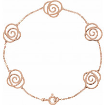 14K Rose Floral-Inspired Bracelet - 650102601P