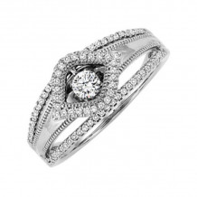 Gems One 14KT White Gold & Diamond Rhythm Of Love Fashion Ring  - 1/4 ctw - ROL1191-4WC