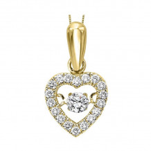Gems One 14KT Yellow Gold & Diamond Rhythm Of Love Neckwear Pendant  - 1/5 ctw - ROL1021-4YC