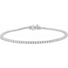 14K White 1 3/4 CTW Diamond Line 7 Bracelet - 65269360000P