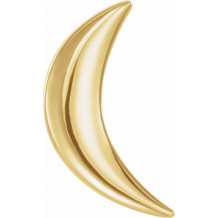 14K Yellow Crescent Moon Single Earring - 86846102P