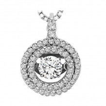 Gems One 14KT White Gold & Diamond Rhythm Of Love Neckwear Pendant  - 1-1/2 ctw - ROL1136-4WC