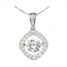 Gems One 14KT White Gold & Diamond Rhythm Of Love Neckwear Pendant  - 1 ctw - ROL1154-4WC