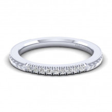 Gabriel & Co. 14k White Gold Victorian Diamond Wedding Band - WB11292W44JJ