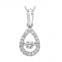 Gems One 10KT White Gold & Diamonds Stunning Neckwear Pendant - 1/5 ctw - ROL1023-1WBLC