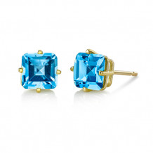 Stanton Color 14k Gold Blue Topaz Earrings