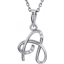 14K White .02 CTW Diamond Initial A 18 Necklace - 8555760026P