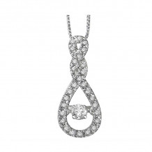 Gems One 10KT White Gold & Diamond Rhythm Of Love Neckwear Pendant   - 1/3 ctw - ROL1035-1WC