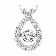 Gems One 14KT White Gold & Diamond Rhythm Of Love Neckwear Pendant  - 1-1/2 ctw - ROL1139-4WC