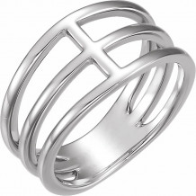 14K White Negative Space Ring - 51673600P