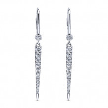 Gabriel & Co. 14k White Gold Kaslique Diamond Drop Earrings - EG12457W45JJ