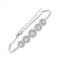 Gems One 14Kt White Gold Diamond (7/8Ctw) Bangle - BG10016-4WC