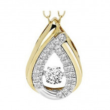Gems One 14KT White & Yellow Gold & Diamond Rhythm Of Love Neckwear Pendant  - 1/5 ctw - ROL1233-4YWC